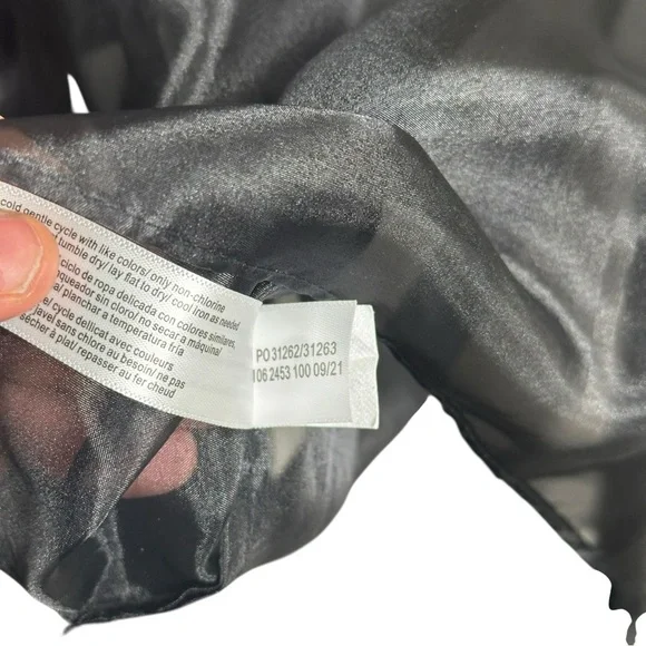 Eloquii Size 16 Sheer Top Leg of Mutton Sleeve Button Up Nylon Party Glam - Picture 8 of 8